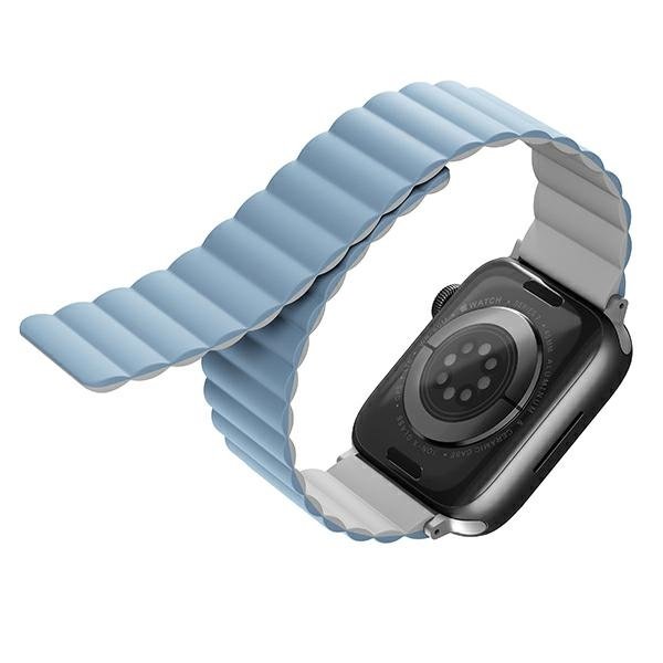 Apple Pasek wymienny Uniq Revix Reversible na Watch 38/40/41mm UNIQ-41MM-REVWHTBLU) Biały/Niebieski