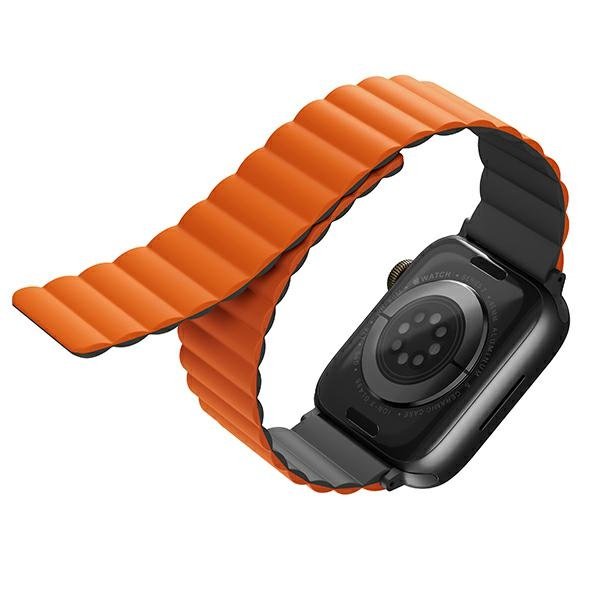 Apple Pasek wymienny Uniq Revix Reversible na Watch 42/44/45mm UNIQ-45MM-REVGRYORG) Szary Pomarańczowy