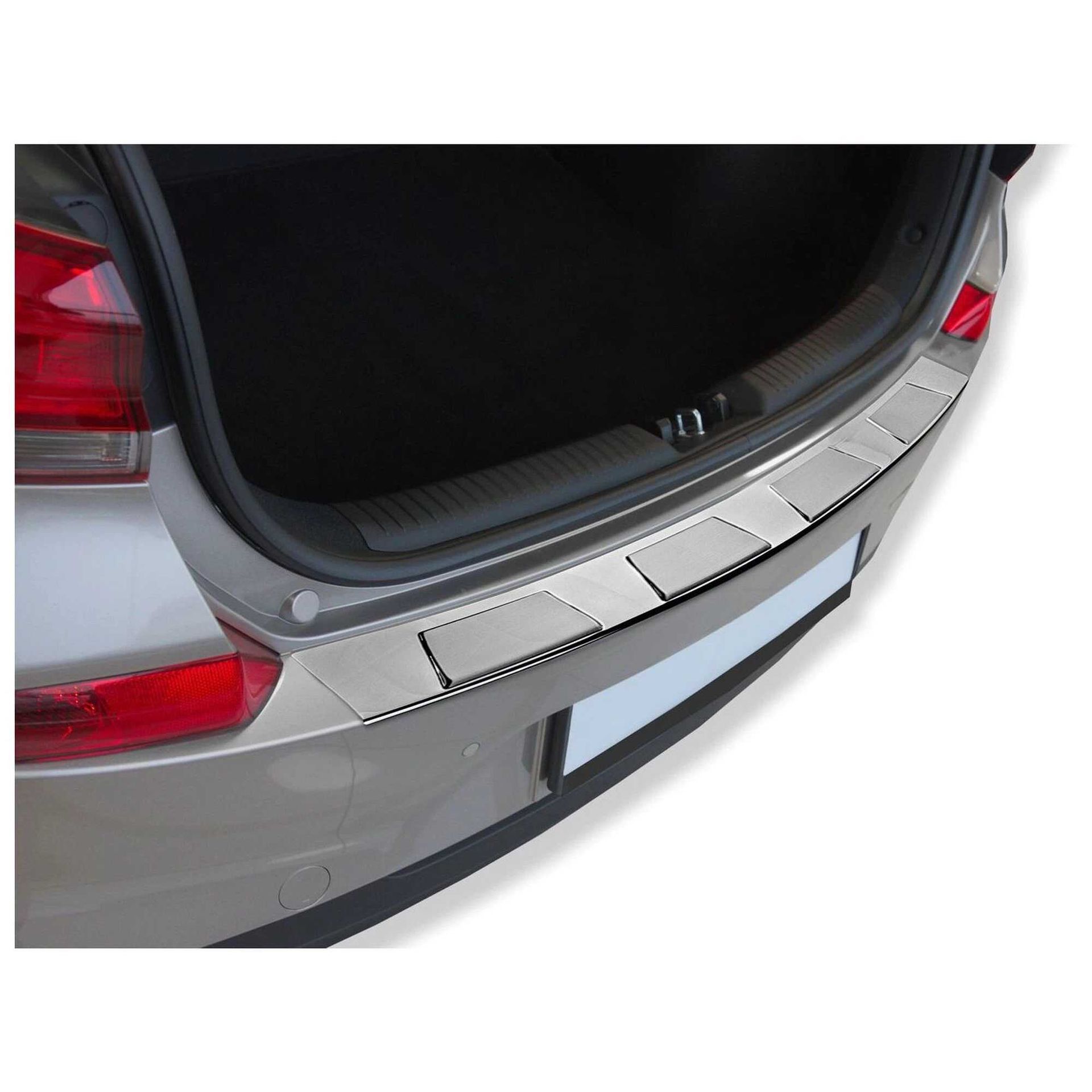 Nakładka na zderzak do Hyundai Elantra AD IV FL od 2019 Sedan 5-drzwiowy - 4 Trapez,Satyna
