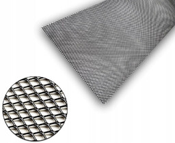 Siatka tuningowa czarna 100x40 cm - 6x4 mm