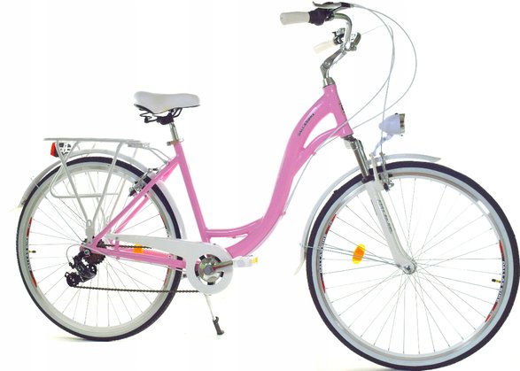 Dallas Bike City Alu 7Spd 28 cali Różowo-biały