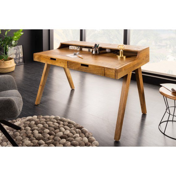 Biurko monsoon saw 120cm mango naturalny 41165