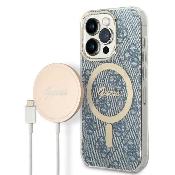 Guess Zestaw GUBPP14XH4EACSB Case+ Charger iPhone 14 Pro Max 6,7