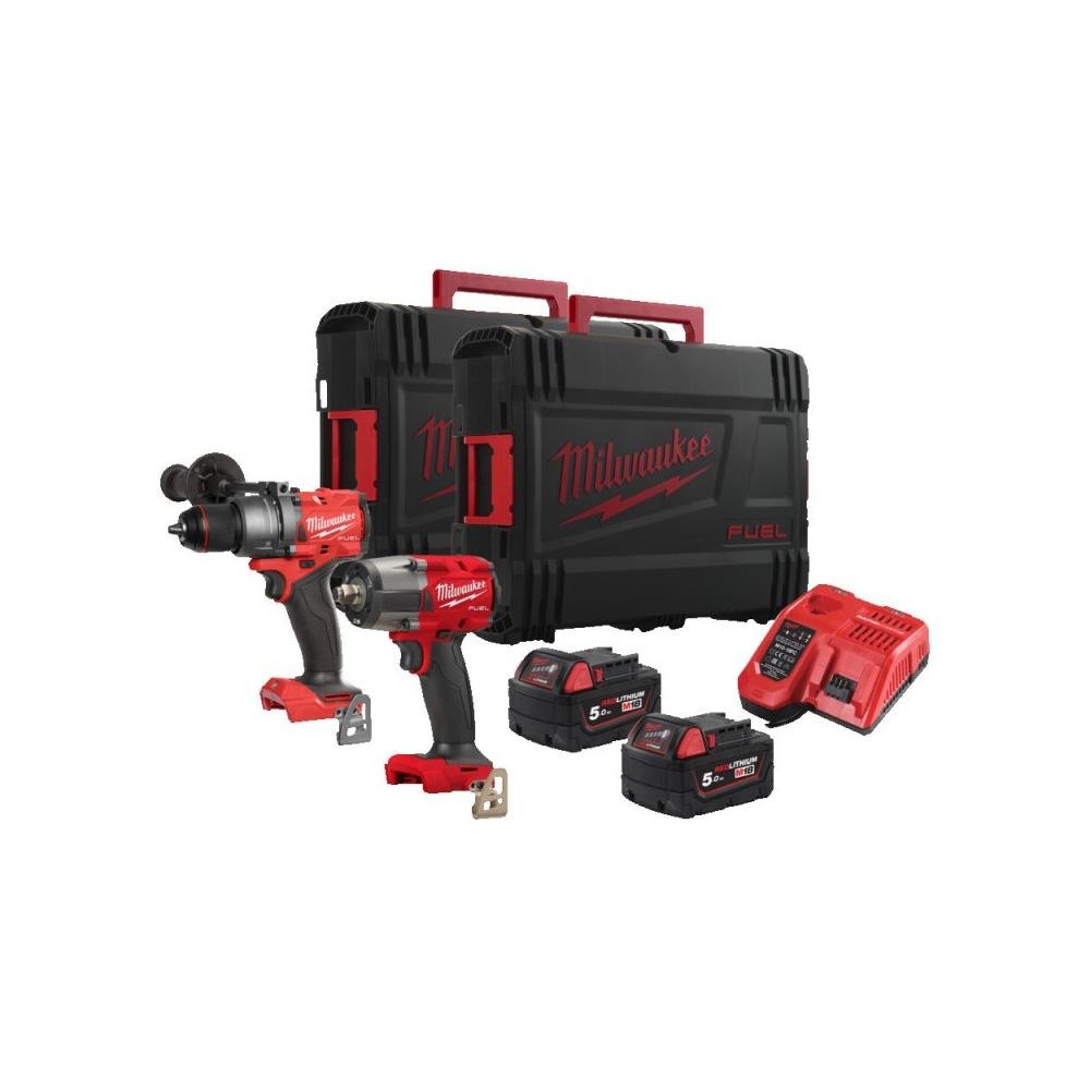 Zestaw elektronarzędzi 18V M18 FPD3, M18 FMTIW2F12, 2 x 5.0 Ah M18FPP2F3-502XEU 4933492518 Milwaukee