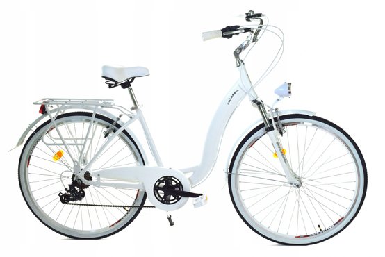 Dallas Bike City Alu 7Spd 28 cali Biało-szary