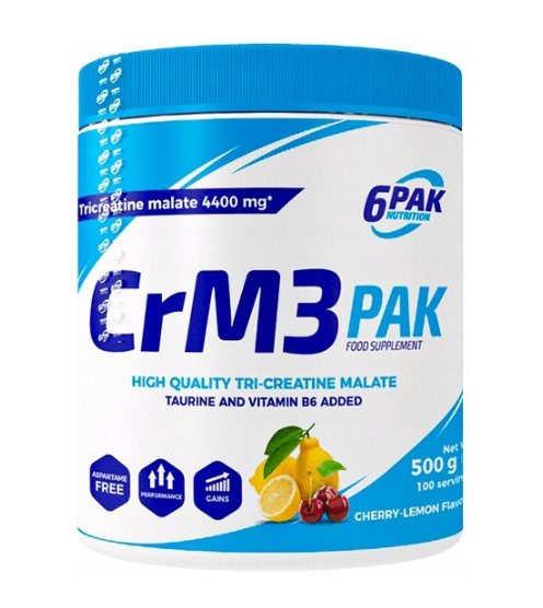 Фото - Креатин 6Pak Nutrition 6PAK CrM3 PAK - 500g Jabłczan kreatyny TCM 