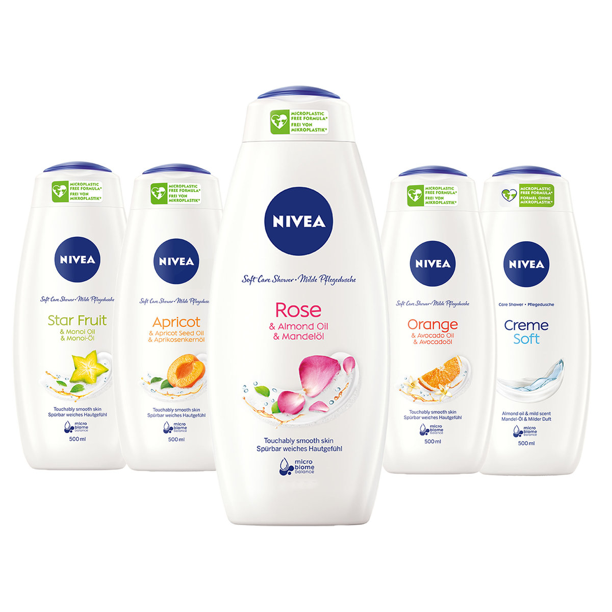 Nivea Żele pod prysznic damsko męskie 5x 500ml