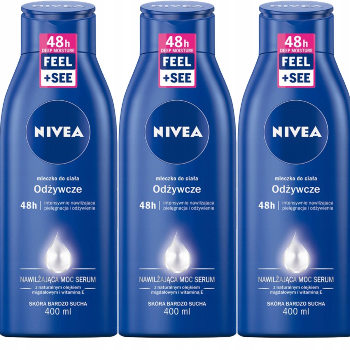 Nivea, Odżywcze Mleczko Do Ciała, 3x400ml