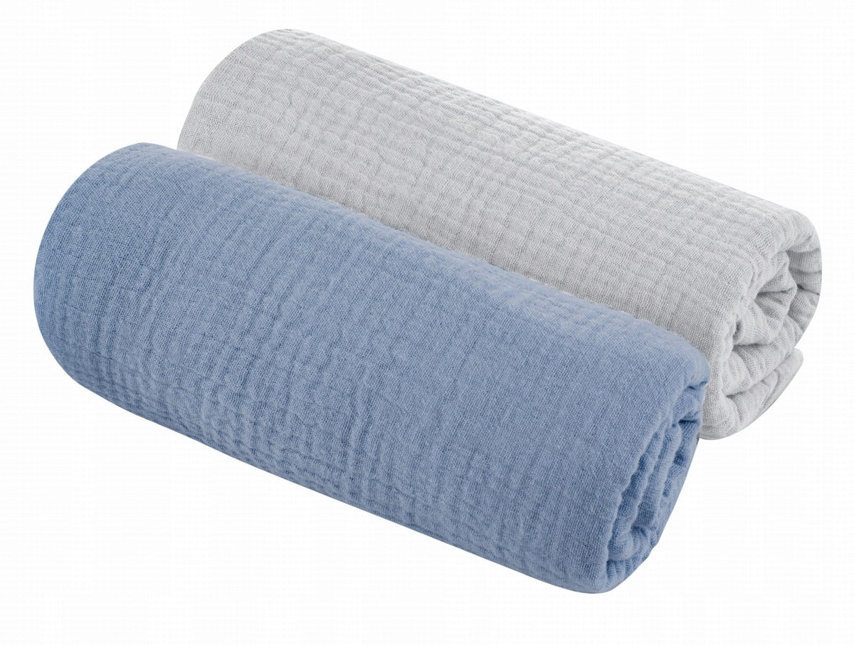 Pieluszka Muślinowa Bawełniana 2-Pak: Grey/Petrol Sleepee