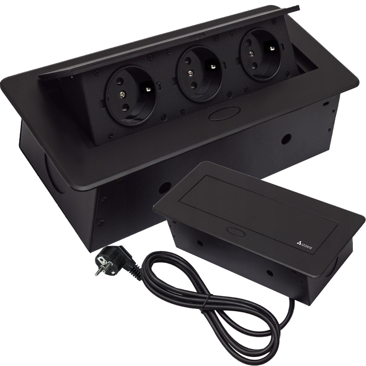 Gniazdo Chowane w Blat Nablatowe Potrójne Gniazdko IZOXIS