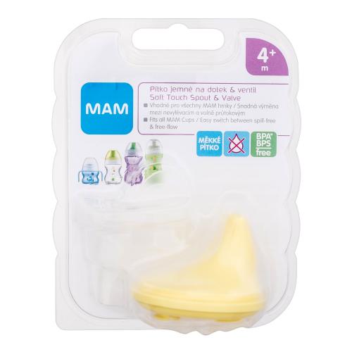 MAM Spout & Valve Soft Touch 4m+ Yellow kubek 1 szt dla dzieci