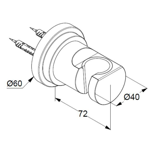 Kludi Nova Fonte Uchwyt słuchawki przysznicowej chrom 2055205-25 - odbiór osobisty: Kraków, Warszawa