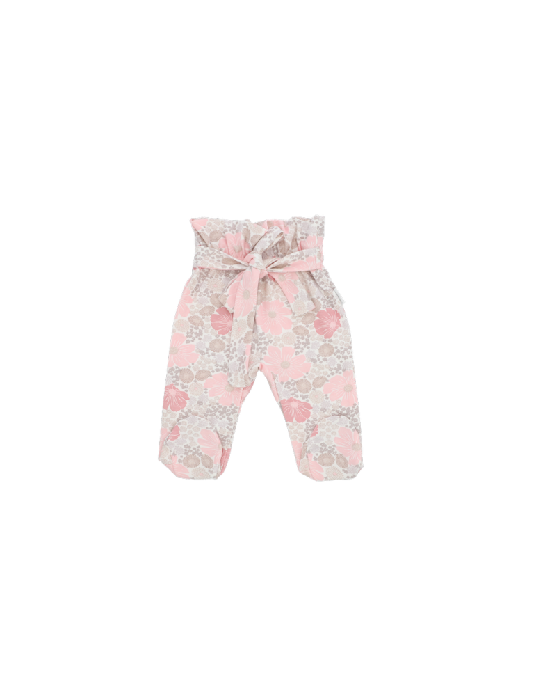 Mamatti Półspioch niemowlęcy bawełniany wysoki stan kwiaty różowe, Rozmiar: 56