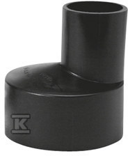 Redukcja PEHD 110x56mm S12.5 ekscentryczna, kolor czarny, QS (Quick Stream)