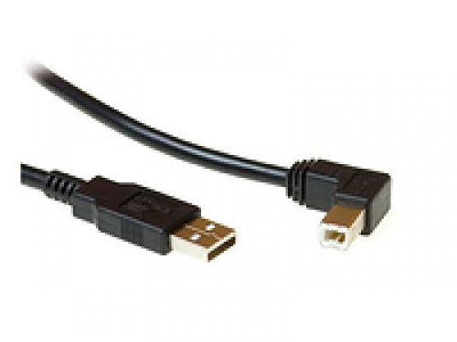 Kabel USB MicroConnect USB2.0 A-B 2m M-M USBAB2ANGLED2