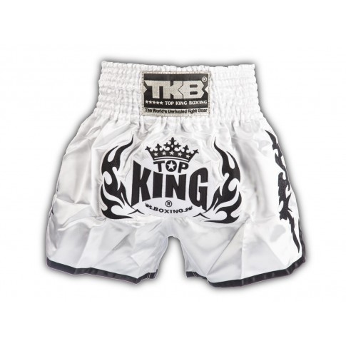 Top King Spodenki Tajskie Muay Thai TKTBS-SP04 White/Black