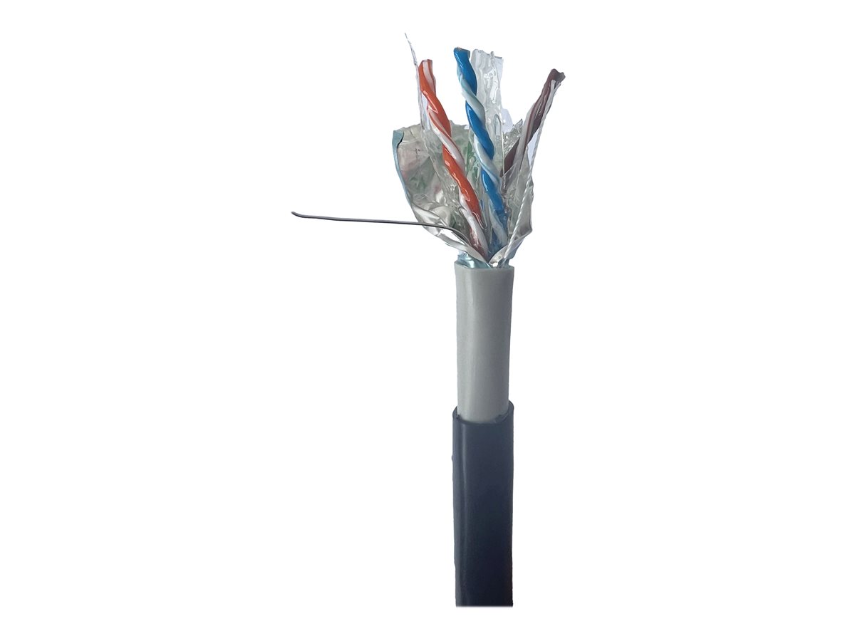 GEMBIRD kabel drut FTP zewnętrzny żelowany kat. 6 305m czarny
