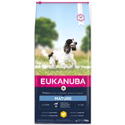Eukanuba Mature&Senior 7+ Medium Breed Chicken 15 kg