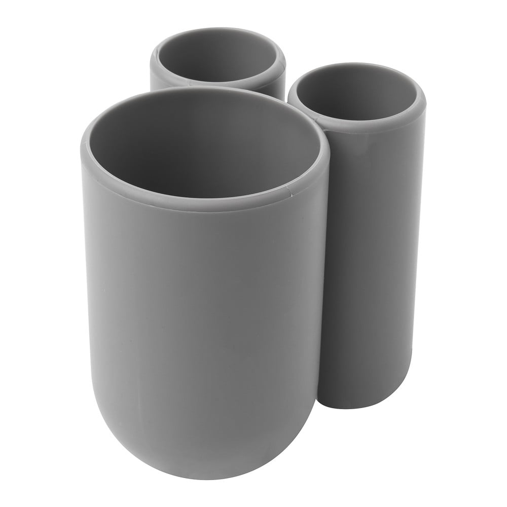 Szary plastikowy kubek na szczoteczki do zębów Touch – Umbra