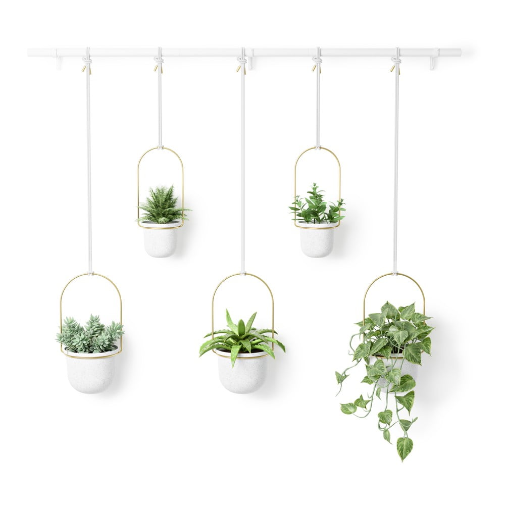 Plastikowe wiszące doniczki na zioła zestaw 5 szt. Triflora – Umbra