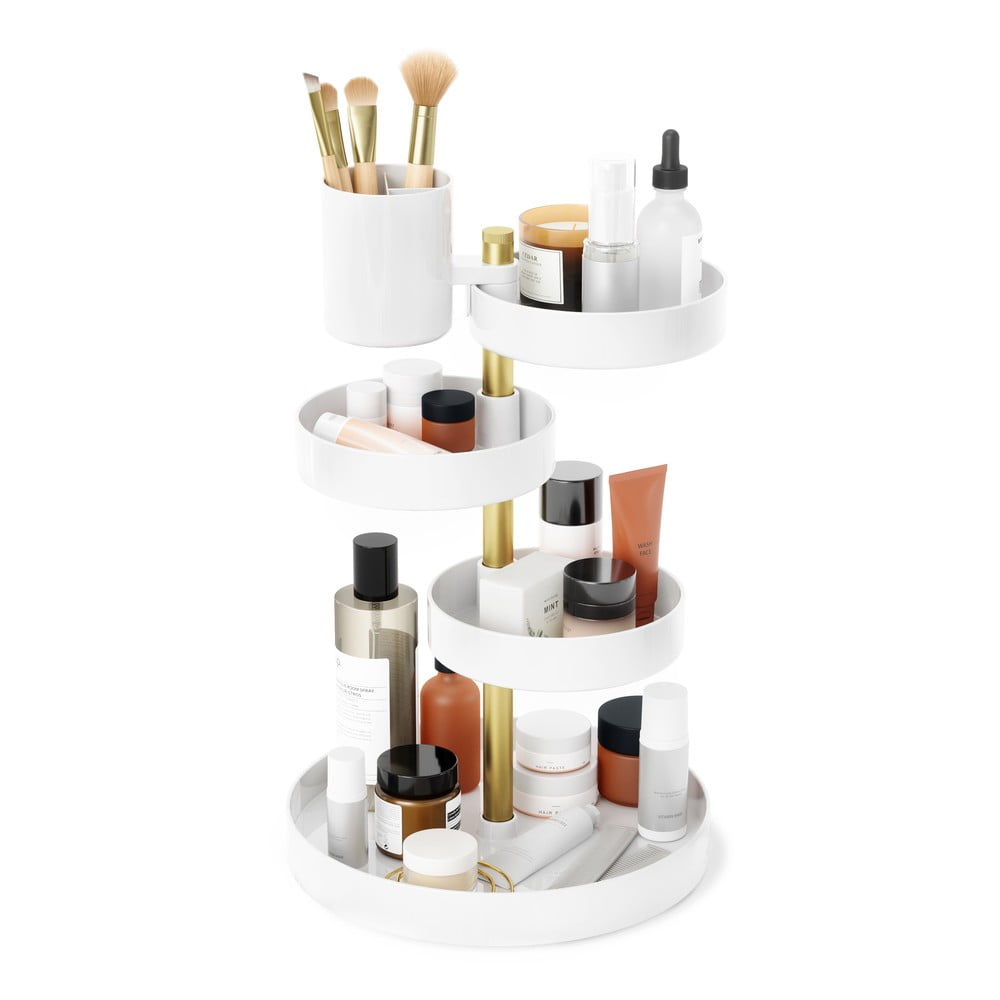 Biały plastikowy organizer łazienkowy Pirouette – Umbra