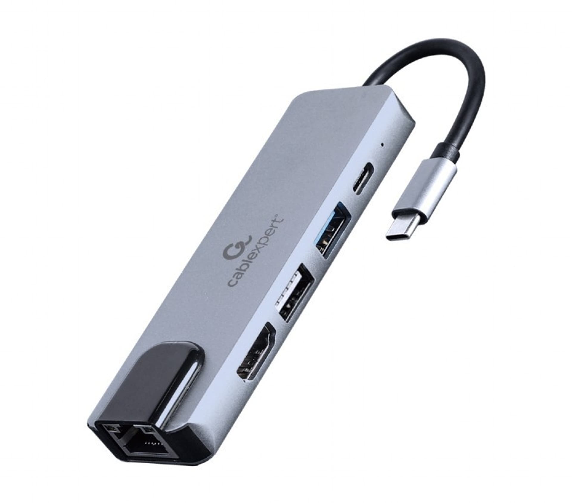 Adapter wieloportowy USB-C 5w1, PD, HDMI, USB 3.1, USB 2.0, LAN