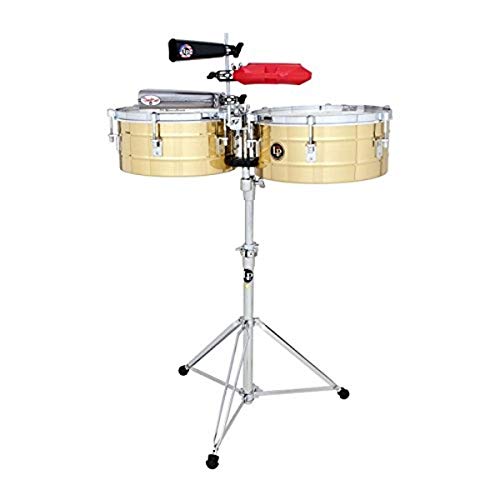 LP Latin Percussion Timbales Tito Puente Solid Brass 14