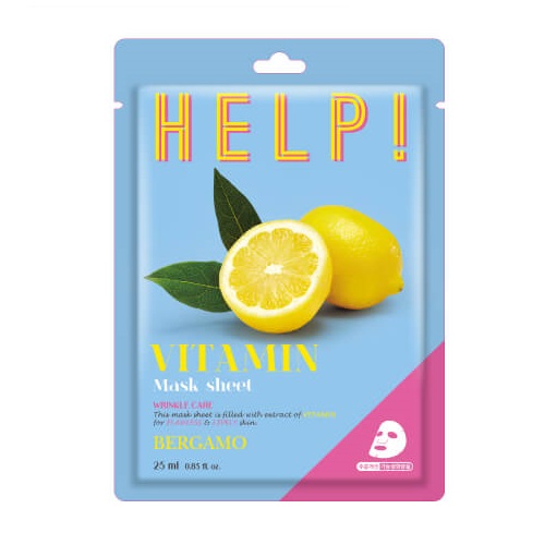 Bergamo Help Sheet Mask maska do twarzy z Witaminą 25ml