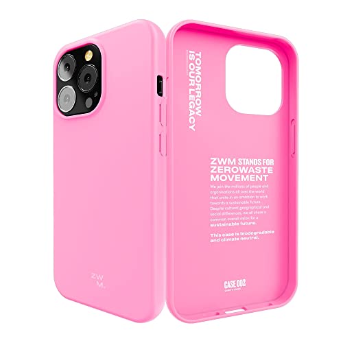 Etui na telefon iPhone 13 Pro, Ekologiczny Futerał na telefon, Cienki i Ochronny, w 100% Roślinny materiał, Kompostowalny i Biodegradowalny - ZWM™ DIRTY PINK DESIGN