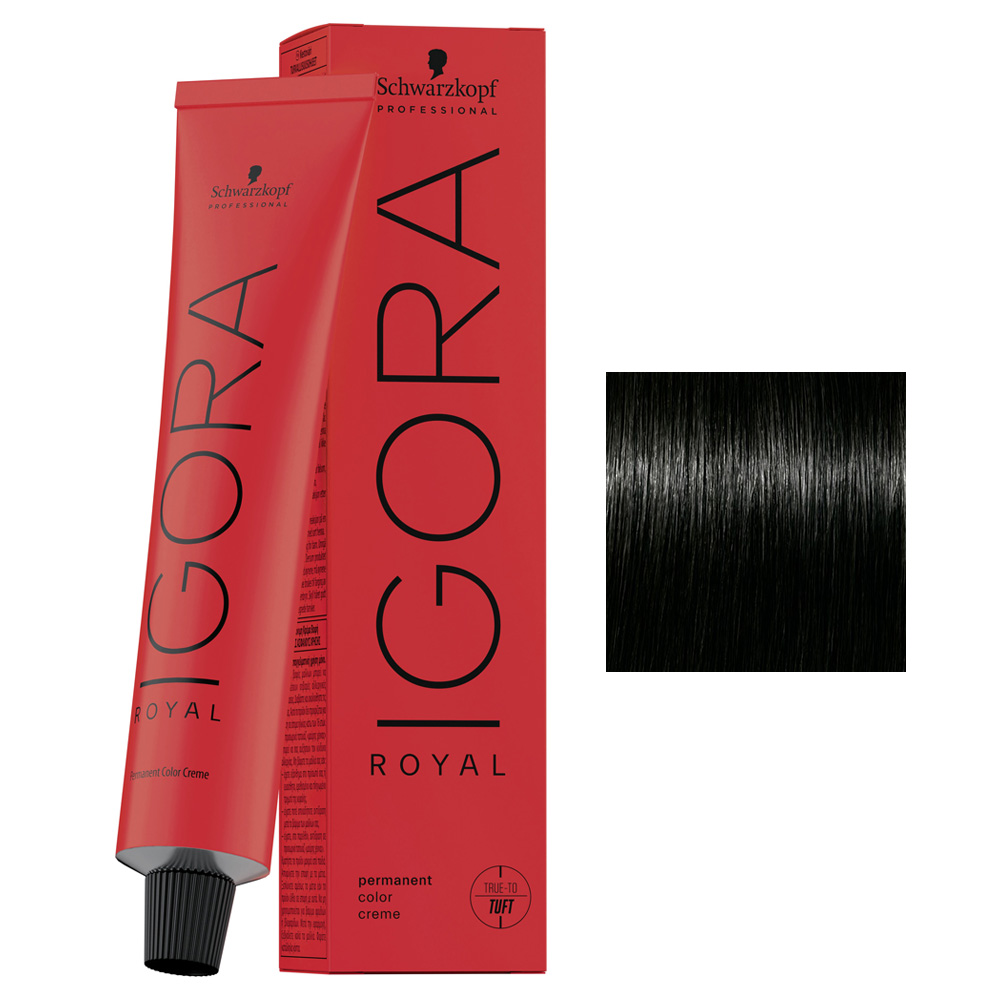 Schwarzkopf Igora Royal, profesjonalna farba do wosw, 1-0, 60ml