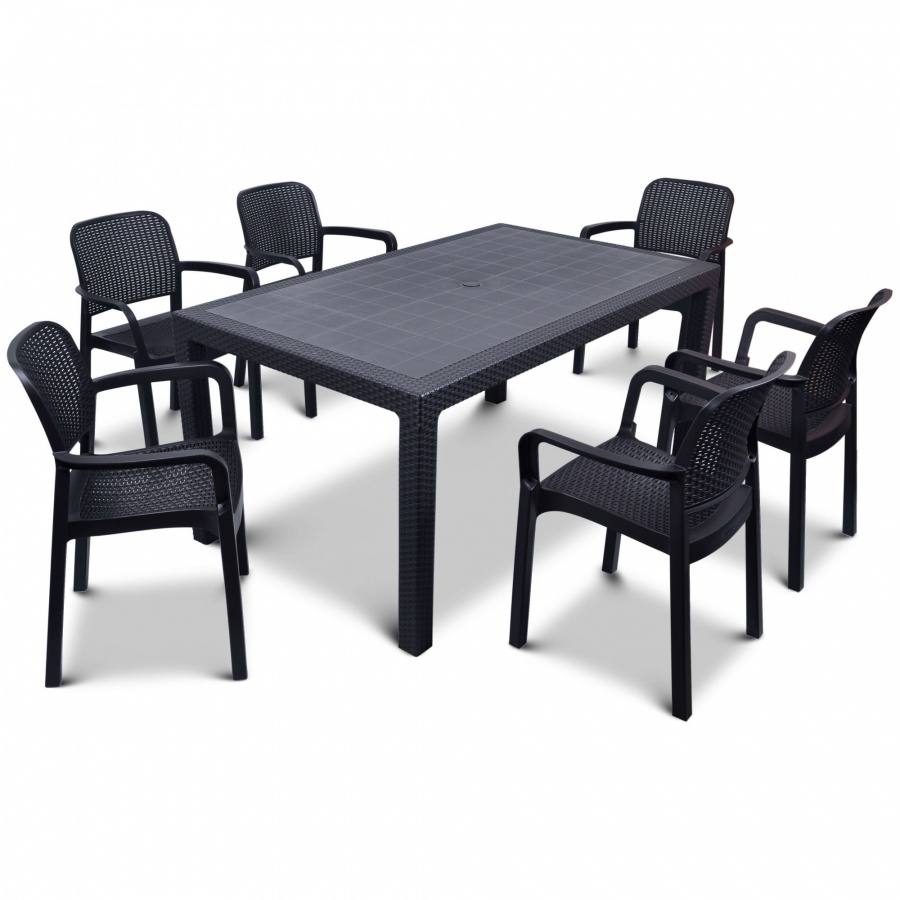 Zestaw obiadowy SORRENTO 6+1 : Kolor - grafit BK-001196
