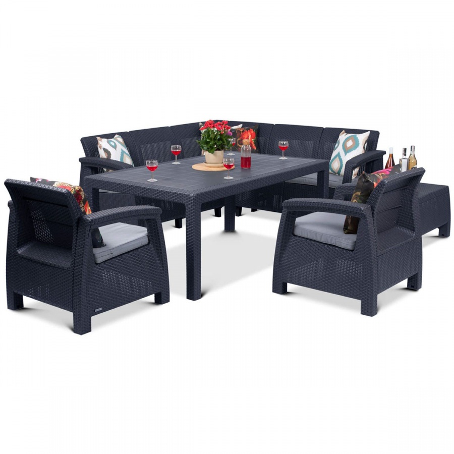 Zestaw Corfu Relax DUO MAX : Kolor - grafit/szary BK-005260