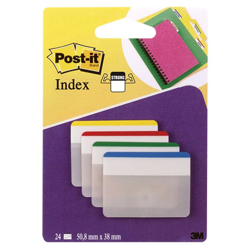 Zakładki Post-It 50.8 X 38 Mm 686-F1 – Proste Do Szuflad 4 Kolory Po 6 Szt