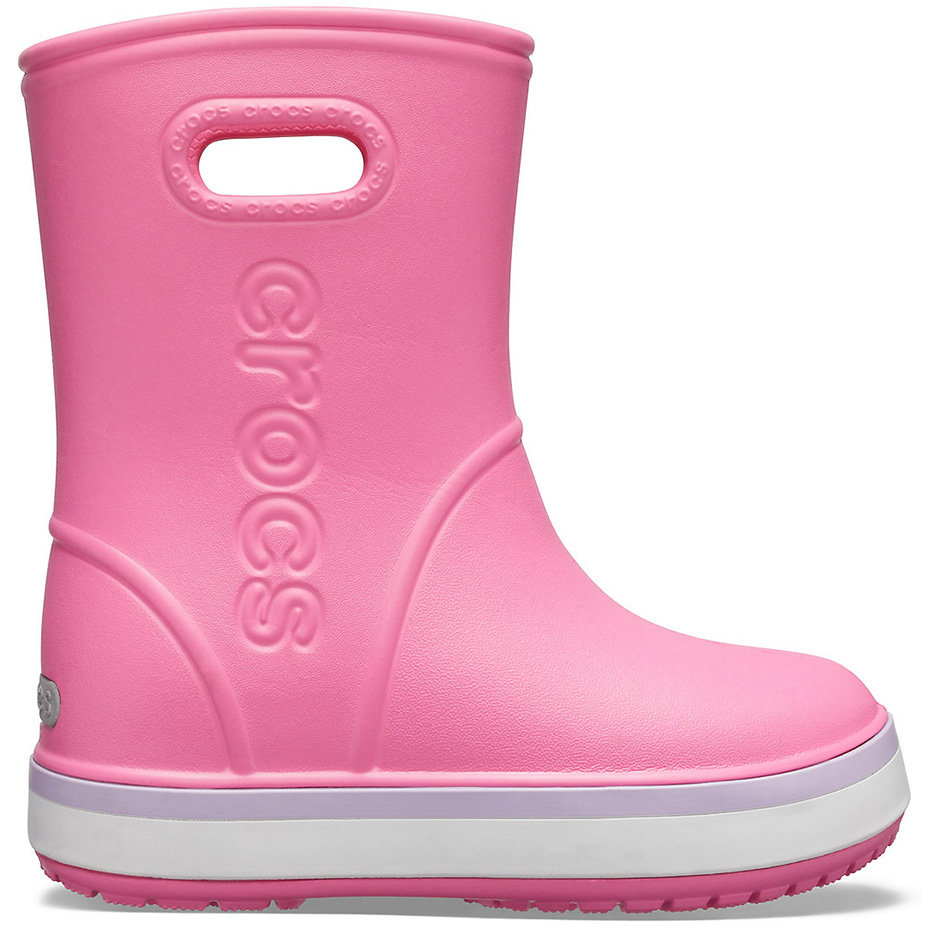 Crocs kalosze dla dzieci Crocband Rain Boot Kids różowe 205827 6QM