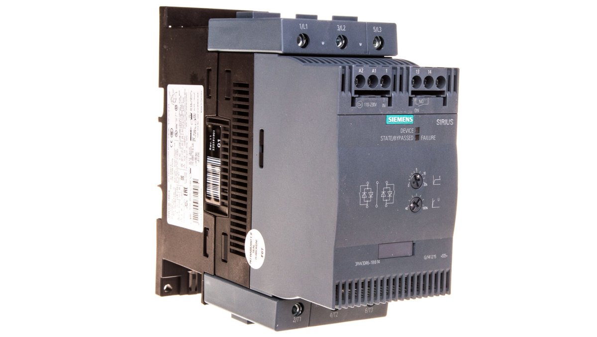 siemens Softstart 3-fazowy 200-480VAC 80A 45kW/400V Uc=110-230V AC/DC S3 3RW3046-1BB14 3RW3046-1BB14