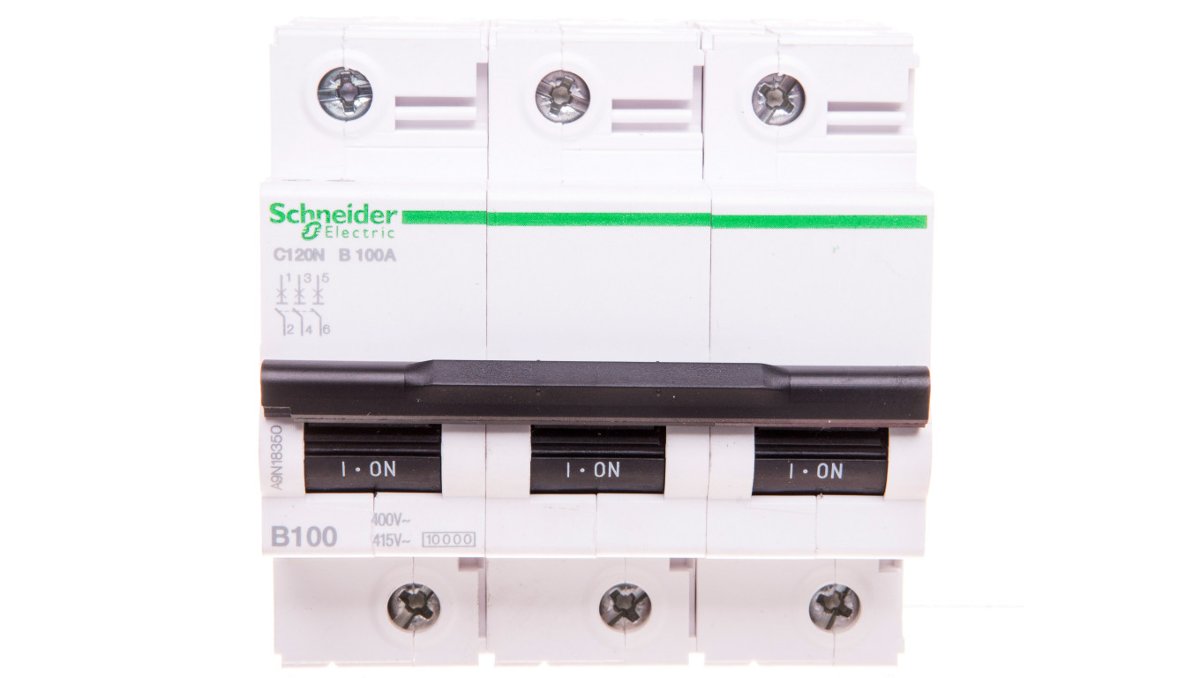 Schneider Electric Wyłącznik nadprądowy 3P B 100A 6kA AC C120N A9N18350 A9N18350