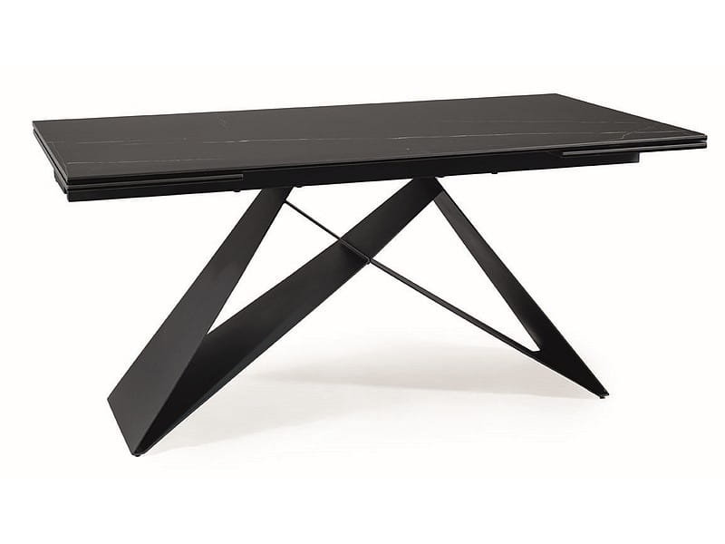 Stół rozkładany WESTIN CERAMIC (160-240)x90 czarny/czarny mat
