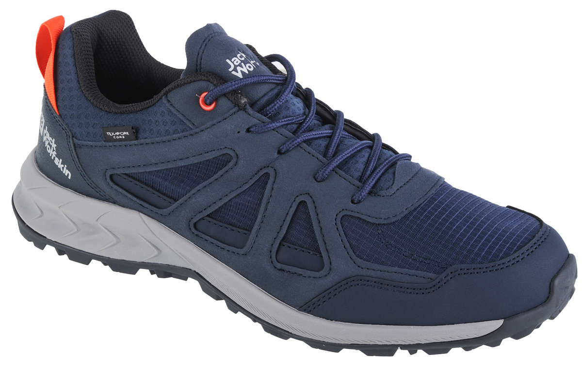 Jack Wolfskin Woodland 2 Texapore Low Shoes Men, niebieski UK 12 | EU 47 2022 Buty turystyczne 4051271-1178-120
