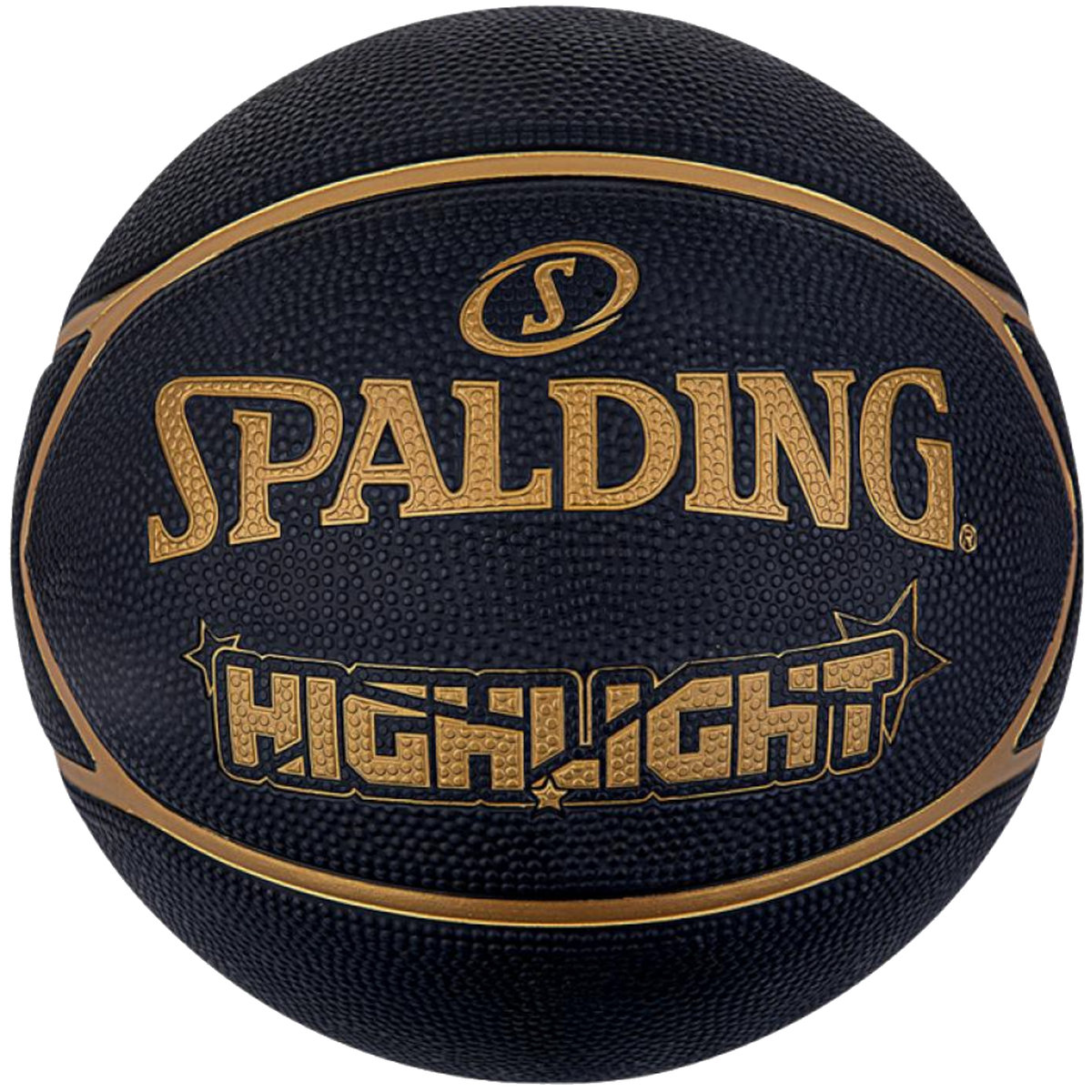 Spalding Highlight Ball 84355Z, unisex, piłki do koszykówki, Czarne