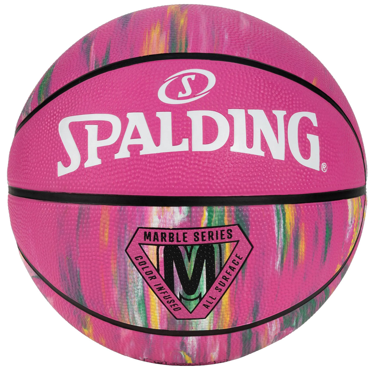 Spalding Marble Ball 84417Z, unisex, piłki do koszykówki, Różowe