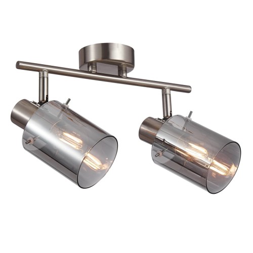 Sardo lampa sufitowa (spot) 2-punktowa srebrna/dymiona SPL-5581-2-SC-SG