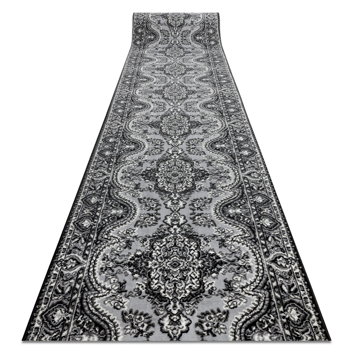 CHODNIK BCF MORAD Wiosna rozeta szary 100 cm, 100x690 cm