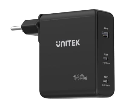 Unitek Ładowarka sieciowa GaN 140W (65W, 45W)