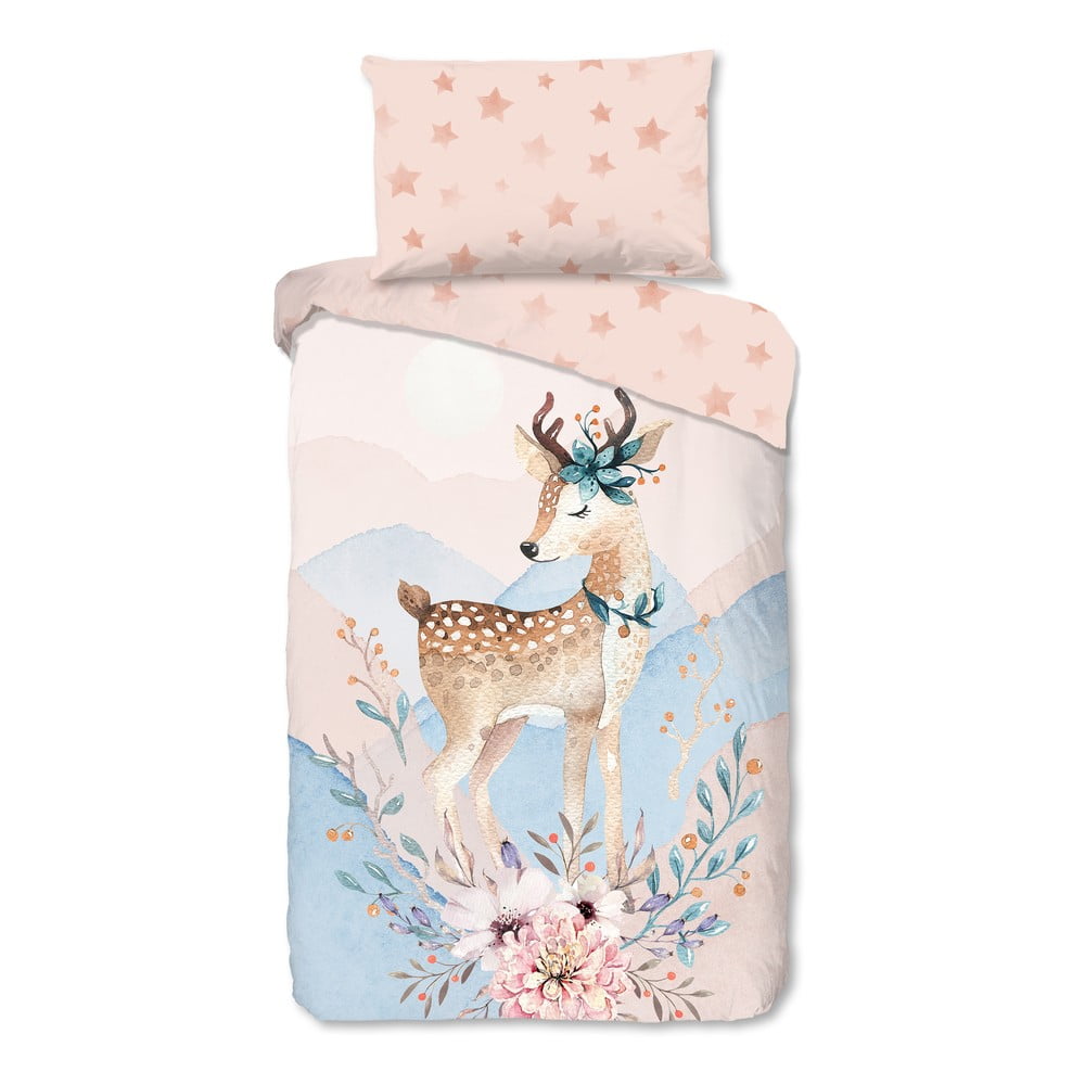 Flanelowa dziecięca pościel jednoosobowa 140x200 cm – Good Morning