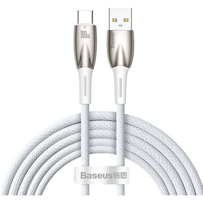 Baseus Glimmer Series kabel do szybkiego ładowania USB-A - USB-C 100W 480Mb/s 2m biały