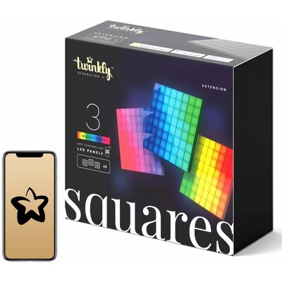 Modułowe Panele Led Twinkly Squares Extension Kit 3 (3 panele rozszerzające) RGB LED
