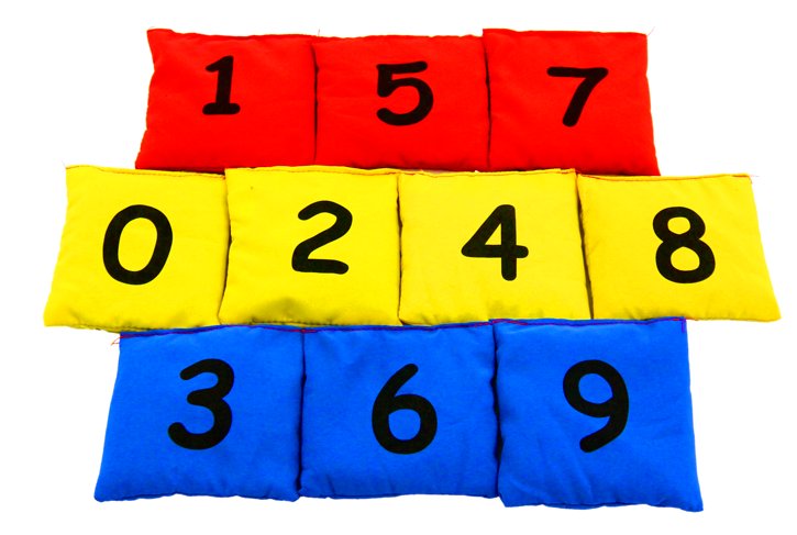 Akson Woreczki gimnastyczne - cyferki 3 kolory (10 szt) CYFRY_3