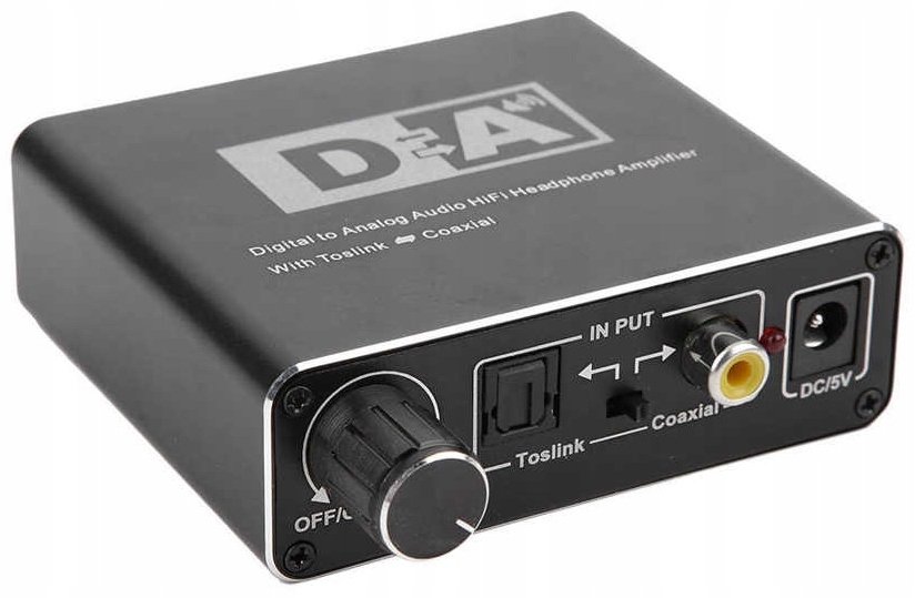 Konwerter Wzmaczniacz Toslink Coaxial 2X Cinch Dac