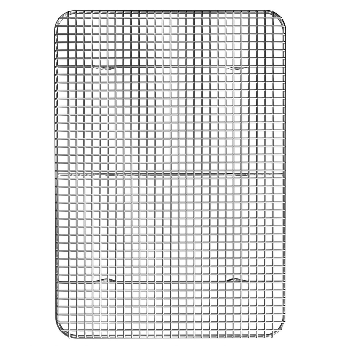 Wielofunkcyjny stojak do pieczenia ze stali nierdzewnej w kolorze srebrnym o wymiarach 42 x 29,5 cm - do pieczenia grillowania i studzenia