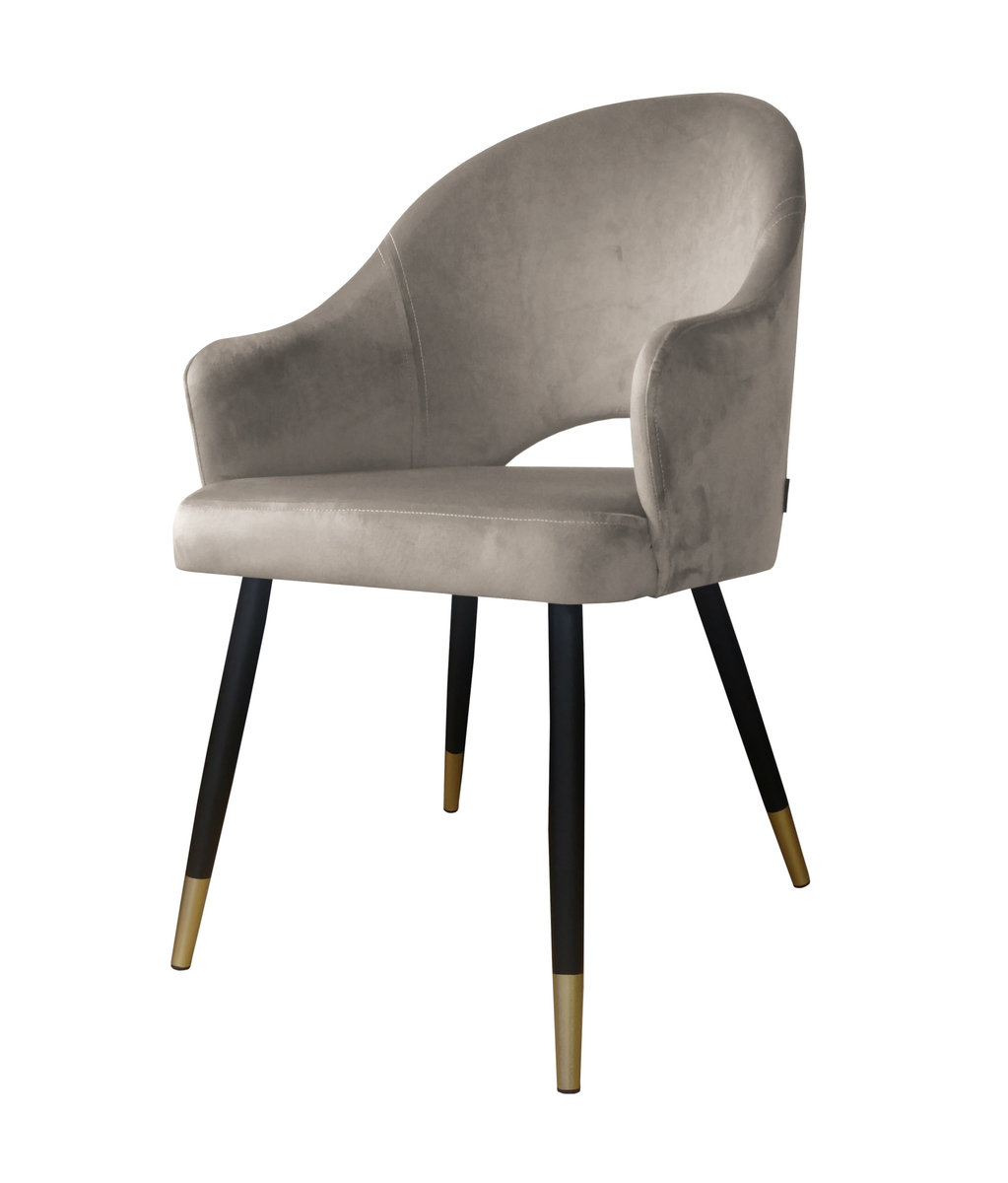 Krzesło Velvet noga czarna/zło